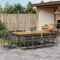 11-Delige Tuinset Met Kussens Poly Rattan