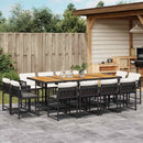 11-Delige Tuinset Met Kussens Poly Rattan