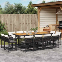 11-Delige Tuinset Met Kussens Poly Rattan