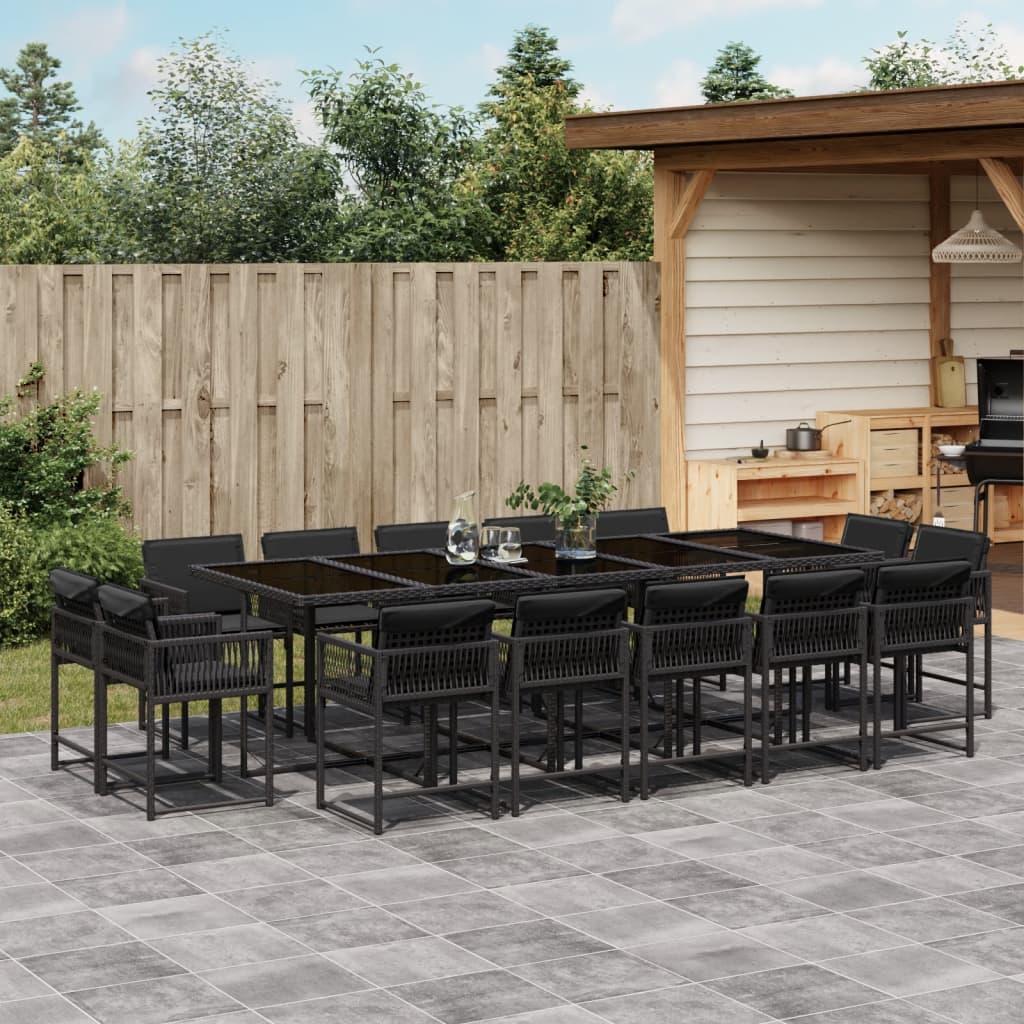 11-Delige Tuinset Met Kussens Poly Rattan