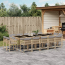 11-Delige Tuinset Met Kussens Poly Rattan