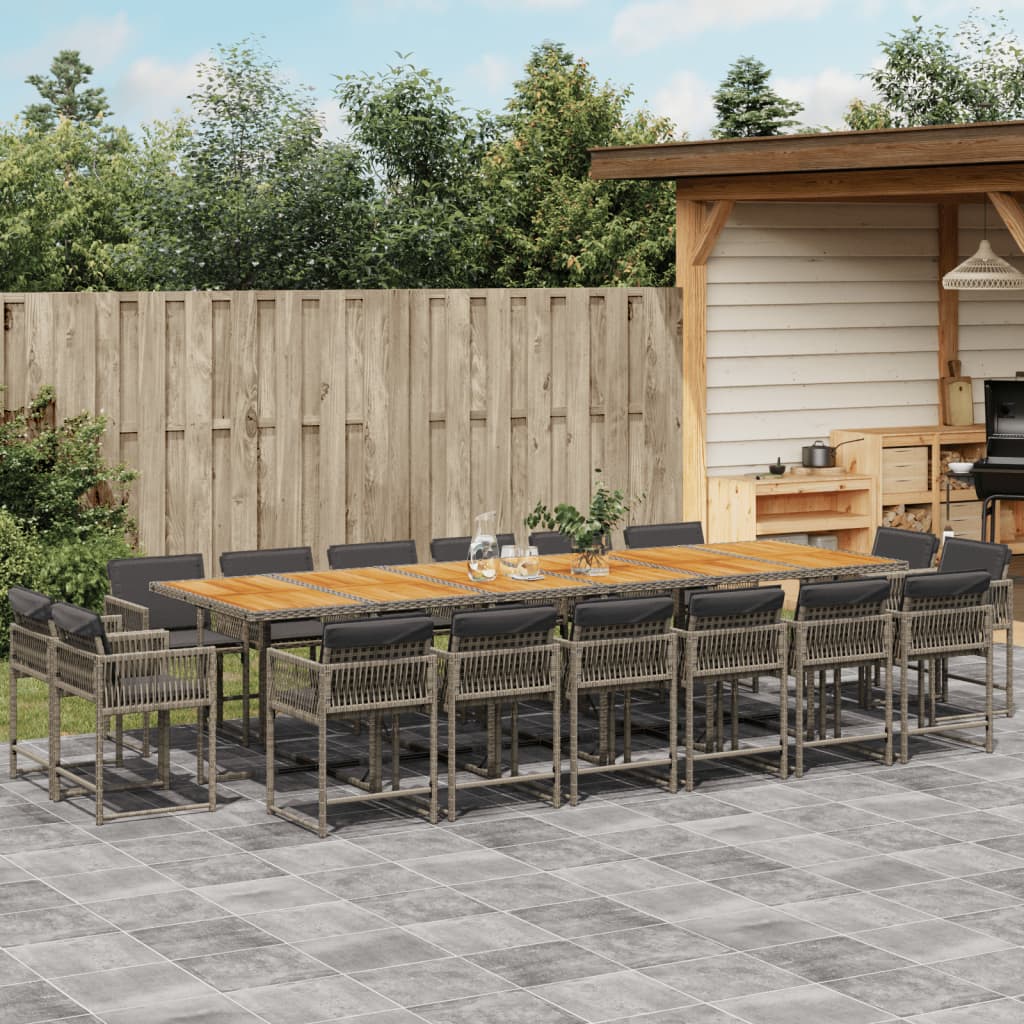 11-Delige Tuinset Met Kussens Poly Rattan