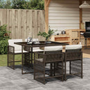 7-Delige Tuinset Met Kussens Poly Rattan