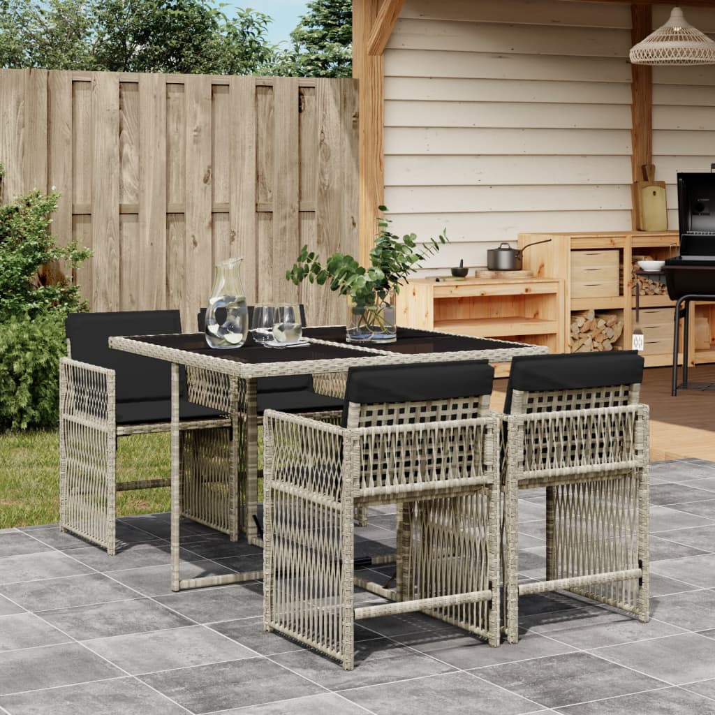 7-Delige Tuinset Met Kussens Poly Rattan