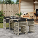 7-Delige Tuinset Met Kussens Poly Rattan