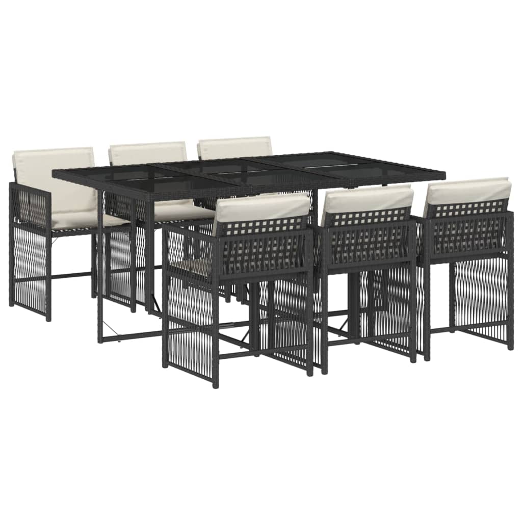 7-Delige Tuinset Met Kussens Poly Rattan