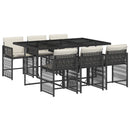 7-Delige Tuinset Met Kussens Poly Rattan