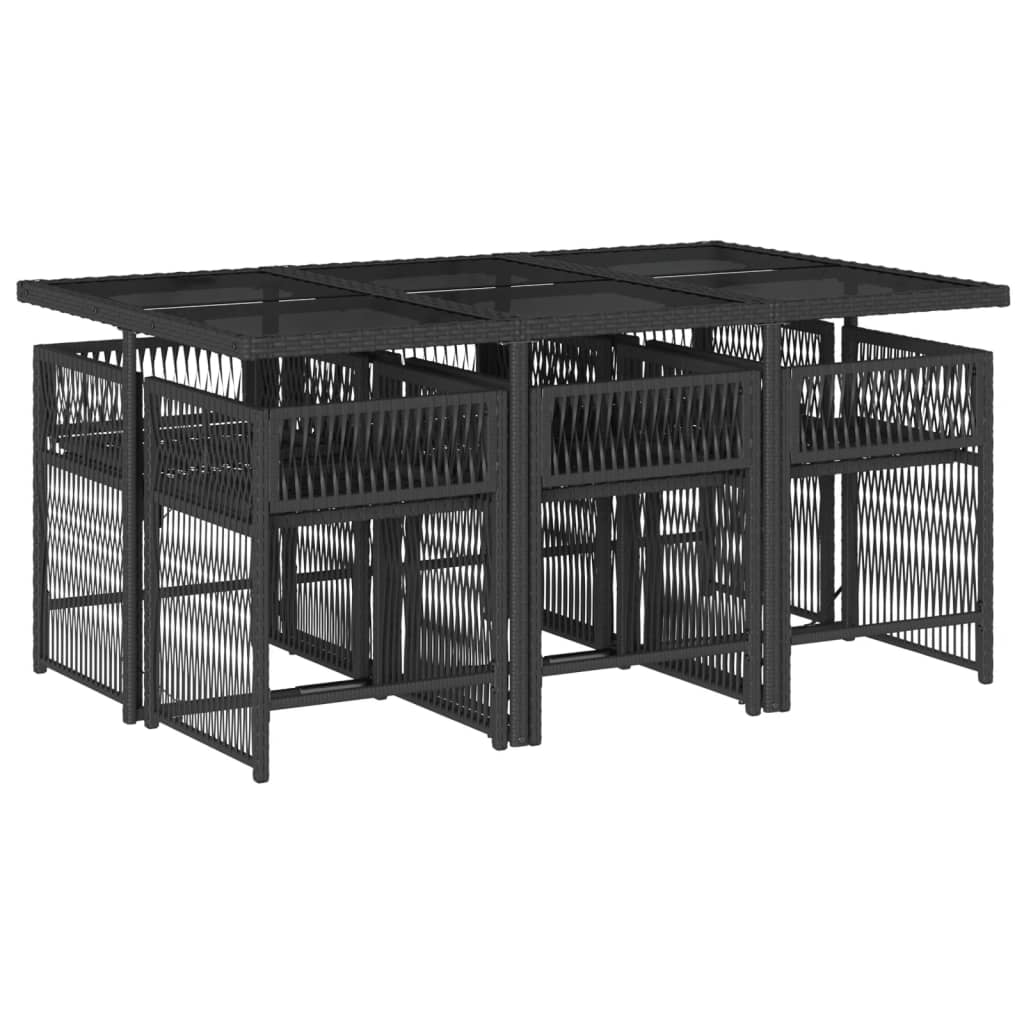 7-Delige Tuinset Met Kussens Poly Rattan