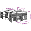 7-Delige Tuinset Met Kussens Poly Rattan