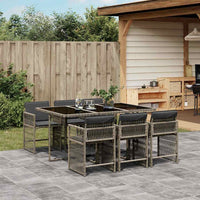 7-Delige Tuinset Met Kussens Poly Rattan