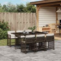 7-Delige Tuinset Met Kussens Poly Rattan