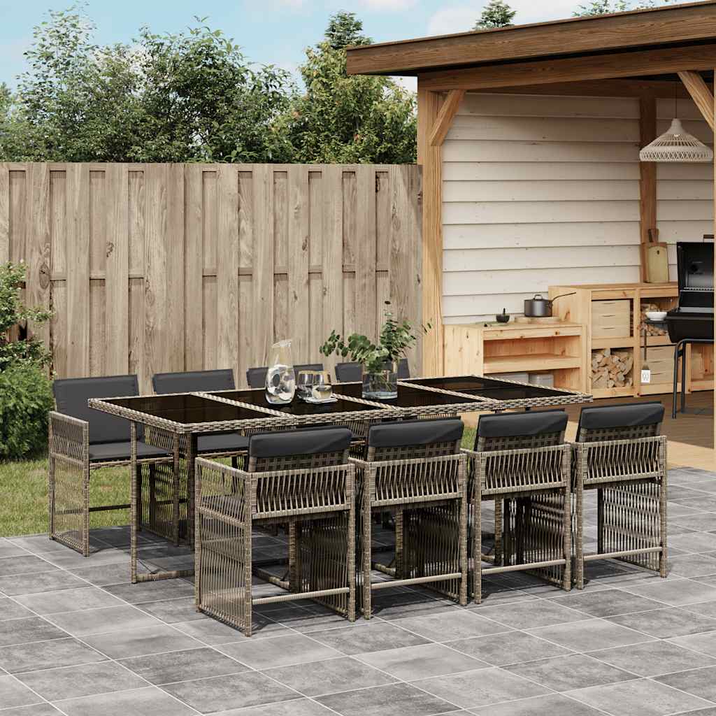 7-Delige Tuinset Met Kussens Poly Rattan
