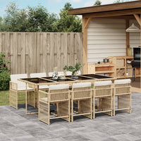 7-Delige Tuinset Met Kussens Poly Rattan