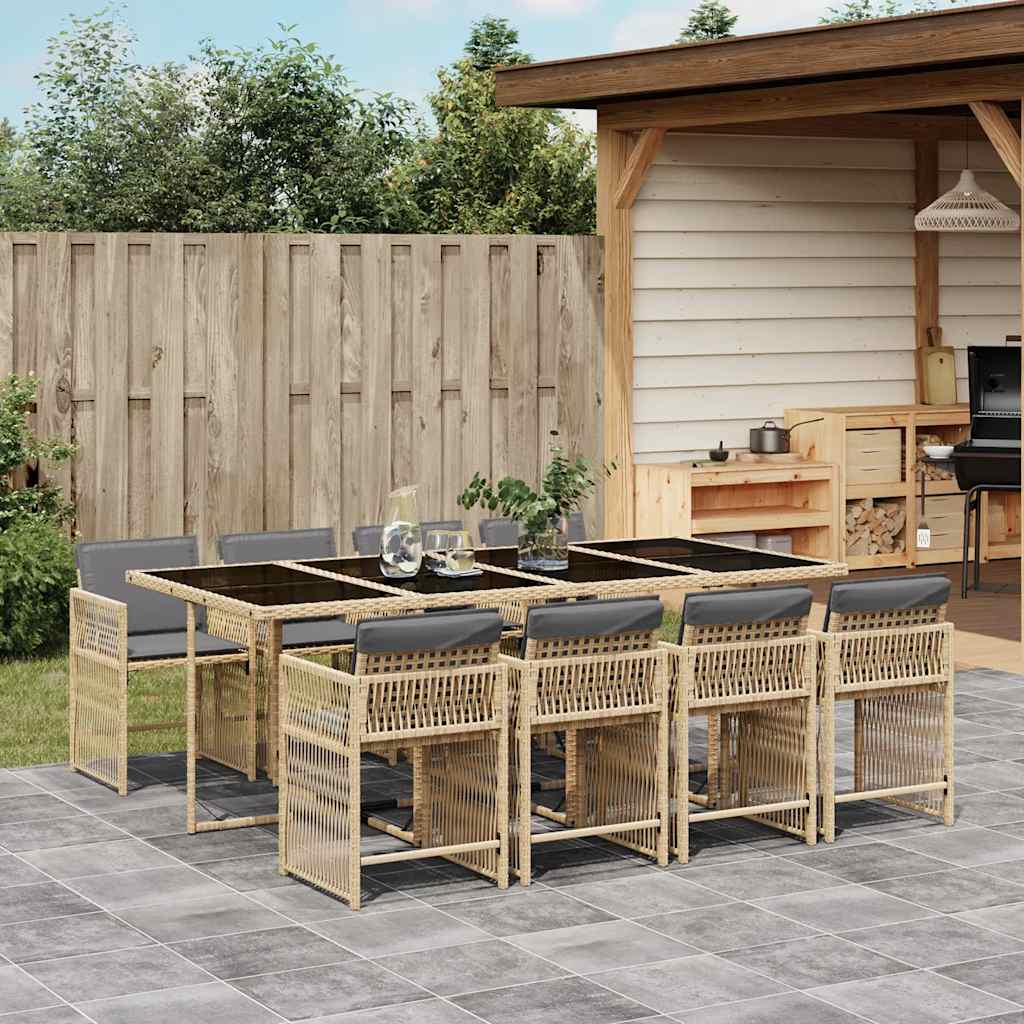 7-Delige Tuinset Met Kussens Poly Rattan