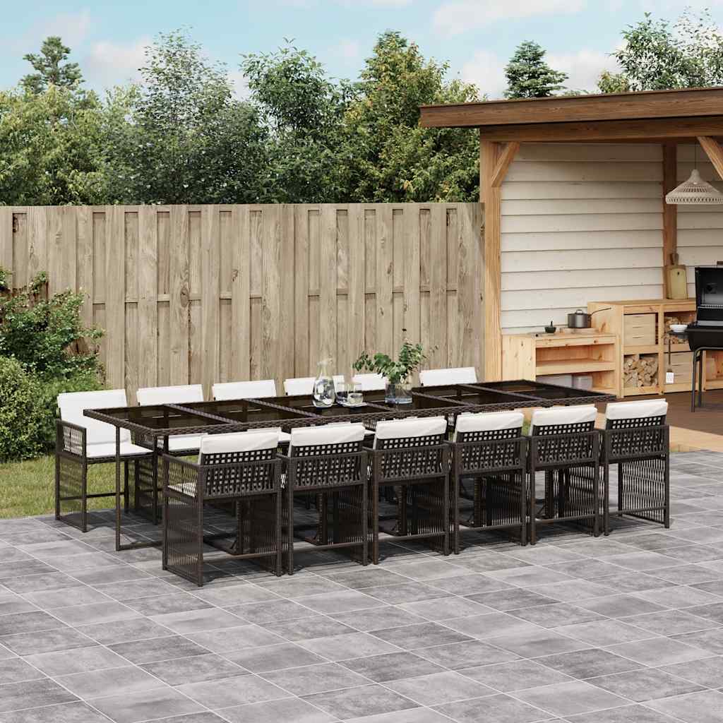 7-Delige Tuinset Met Kussens Poly Rattan
