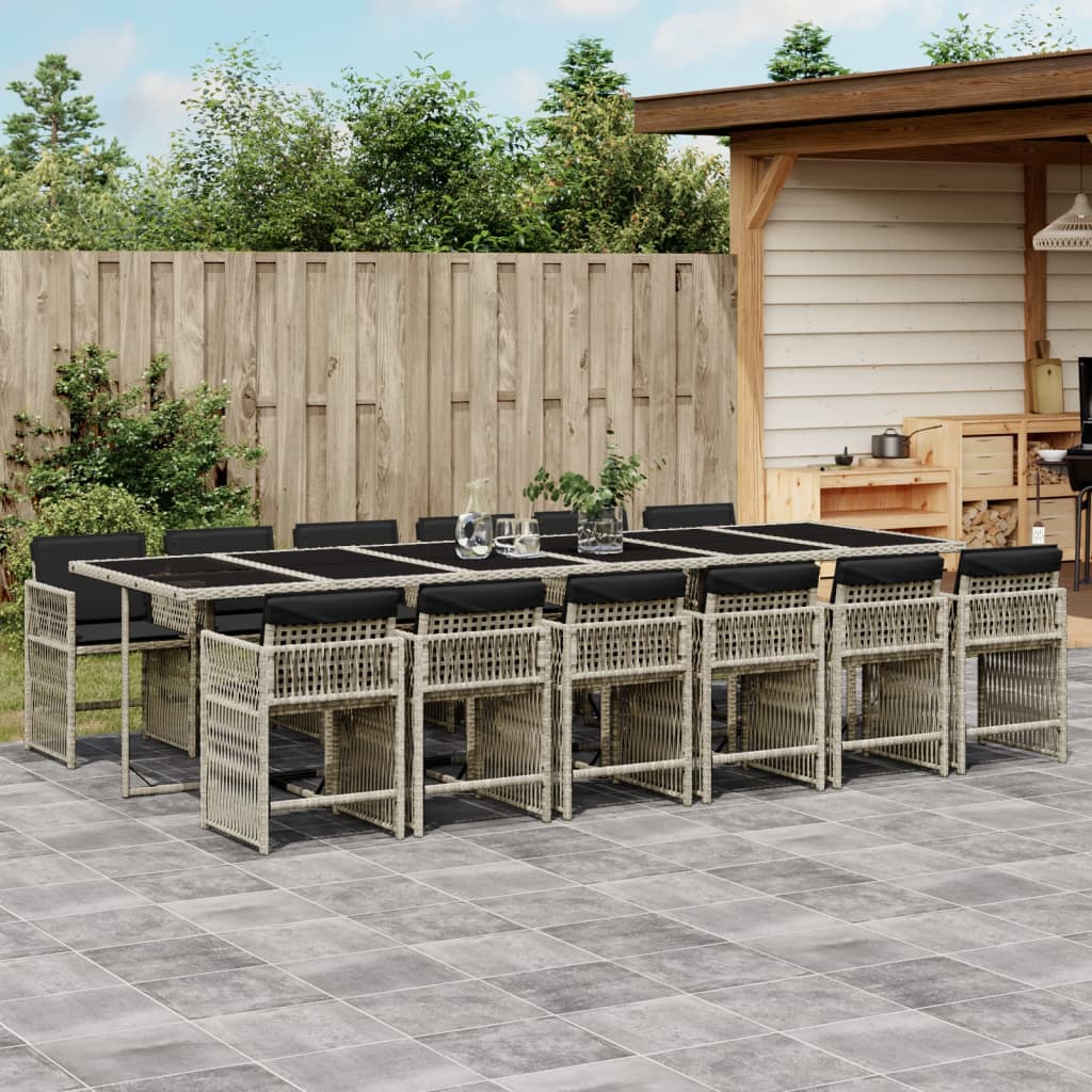 7-Delige Tuinset Met Kussens Poly Rattan