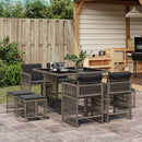 11-Delige Tuinset Met Kussens Poly Rattan
