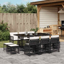 11-Delige Tuinset Met Kussens Poly Rattan