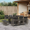 11-Delige Tuinset Met Kussens Poly Rattan