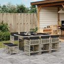 11-Delige Tuinset Met Kussens Poly Rattan