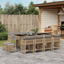 11-Delige Tuinset Met Kussens Poly Rattan