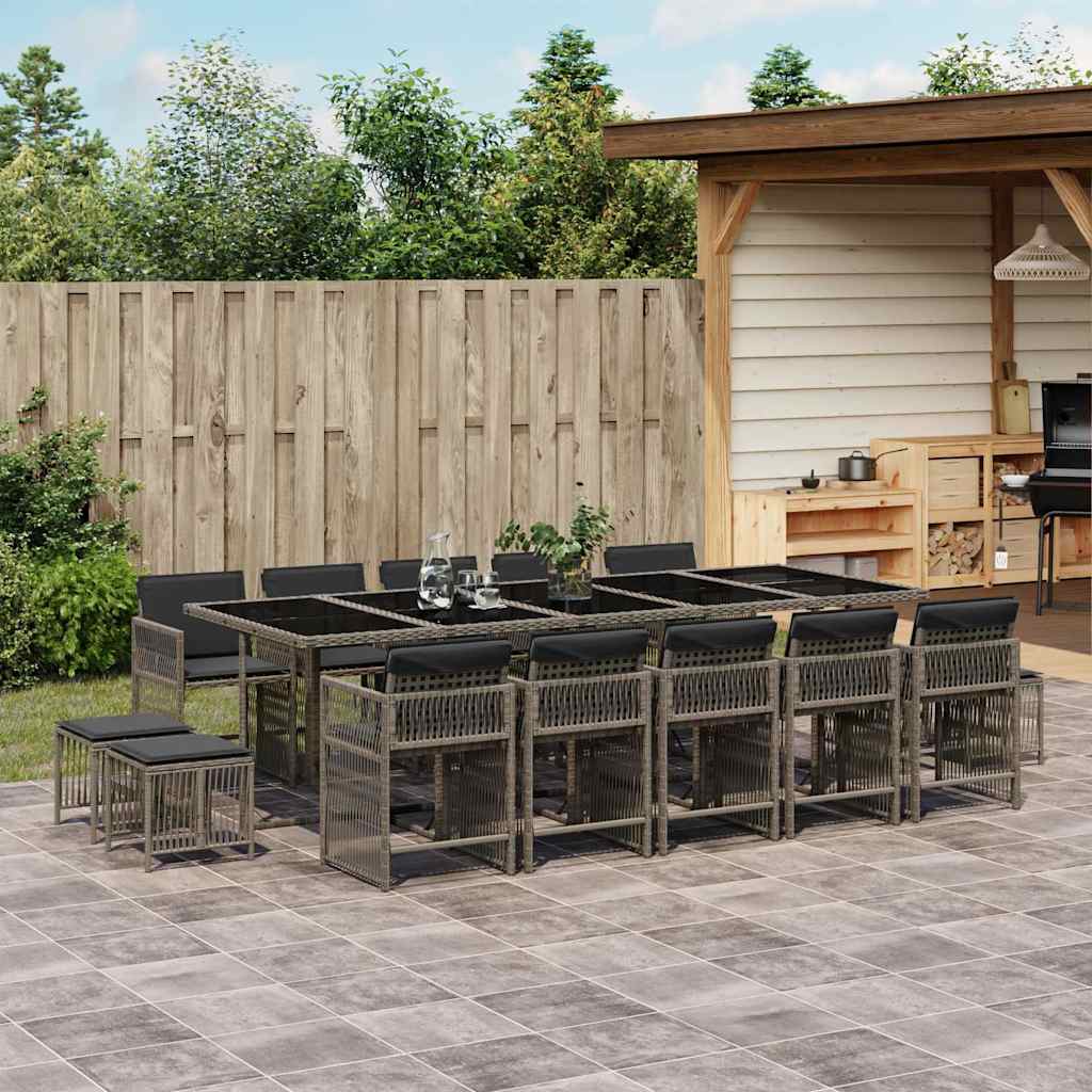 11-Delige Tuinset Met Kussens Poly Rattan