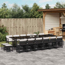 11-Delige Tuinset Met Kussens Poly Rattan