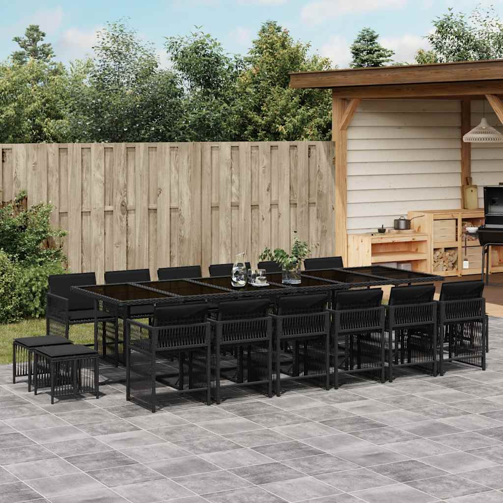 11-Delige Tuinset Met Kussens Poly Rattan