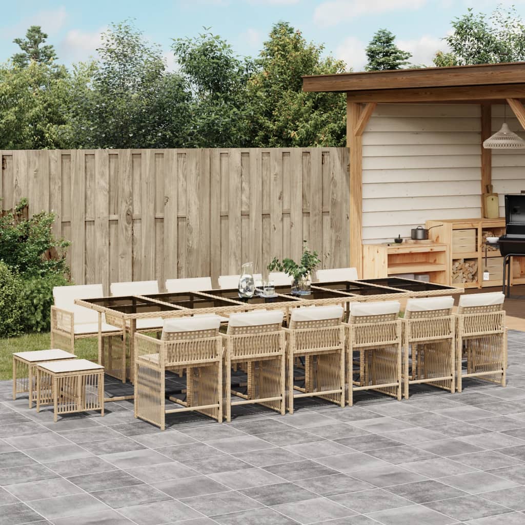11-Delige Tuinset Met Kussens Poly Rattan