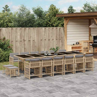 11-Delige Tuinset Met Kussens Poly Rattan