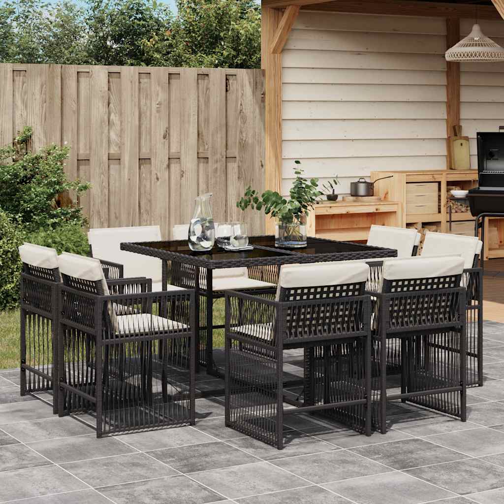 11-Delige Tuinset Met Kussens Poly Rattan