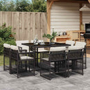 11-Delige Tuinset Met Kussens Poly Rattan
