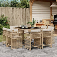 11-Delige Tuinset Met Kussens Poly Rattan