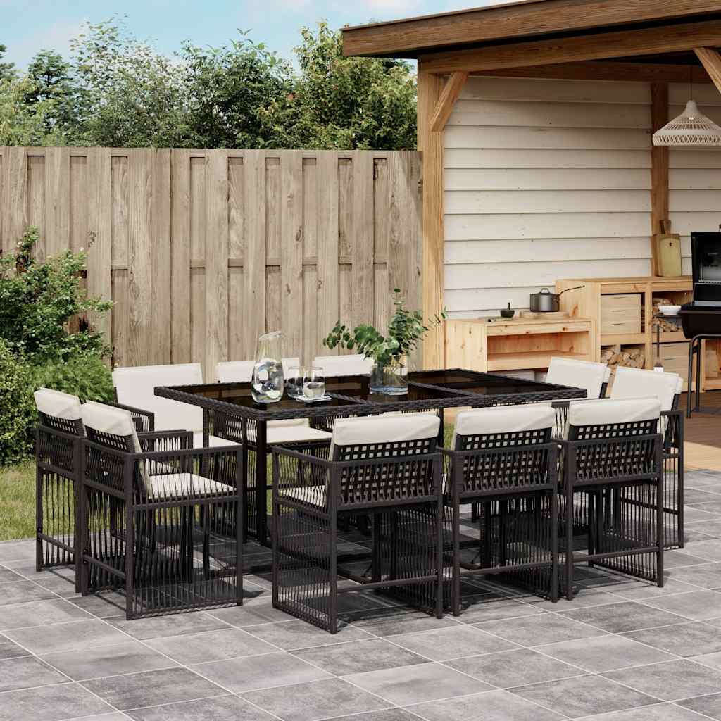 11-Delige Tuinset Met Kussens Poly Rattan