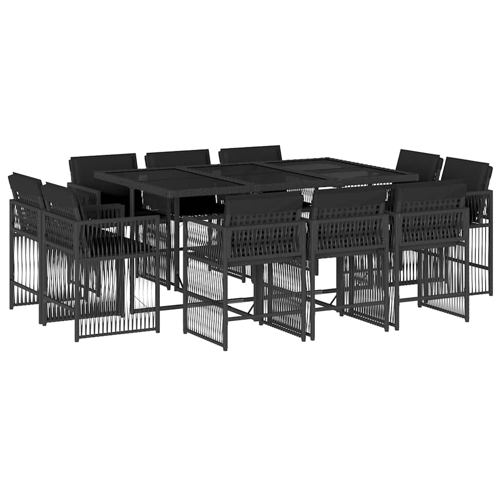 11-Delige Tuinset Met Kussens Poly Rattan
