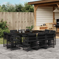 11-Delige Tuinset Met Kussens Poly Rattan
