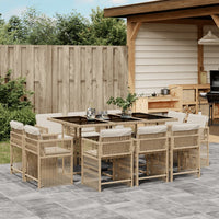 11-Delige Tuinset Met Kussens Poly Rattan