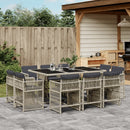 11-Delige Tuinset Met Kussens Poly Rattan