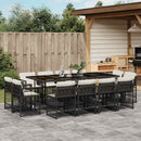 11-Delige Tuinset Met Kussens Poly Rattan