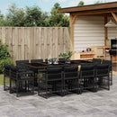 11-Delige Tuinset Met Kussens Poly Rattan