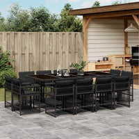 11-Delige Tuinset Met Kussens Poly Rattan