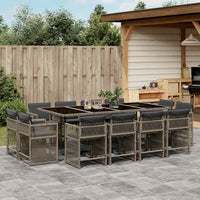 11-Delige Tuinset Met Kussens Poly Rattan