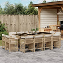 11-Delige Tuinset Met Kussens Poly Rattan