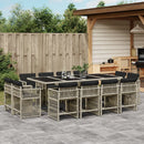 11-Delige Tuinset Met Kussens Poly Rattan