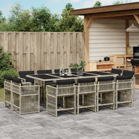 11-Delige Tuinset Met Kussens Poly Rattan