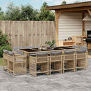 11-Delige Tuinset Met Kussens Poly Rattan
