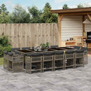 11-Delige Tuinset Met Kussens Poly Rattan
