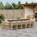 11-Delige Tuinset Met Kussens Poly Rattan