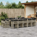 11-Delige Tuinset Met Kussens Poly Rattan