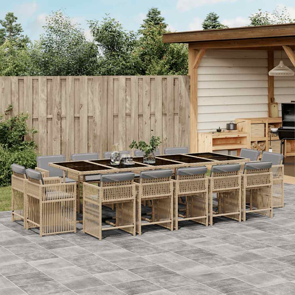 11-Delige Tuinset Met Kussens Poly Rattan